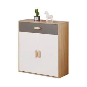 2門木製大櫃桶4層鞋櫃