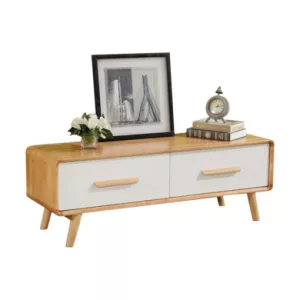 全實木雙櫃桶電視櫃-120cm