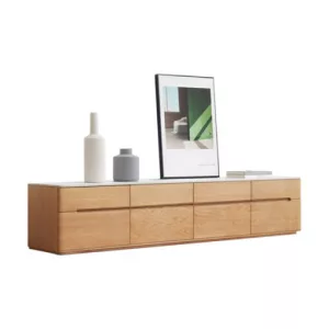 實木8櫃桶岩板枱面電視櫃-200cm